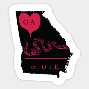 Love Georgia or Die Sticker